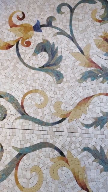Изящное панно из мозаики Art&Natura с орнаментом #mosaic