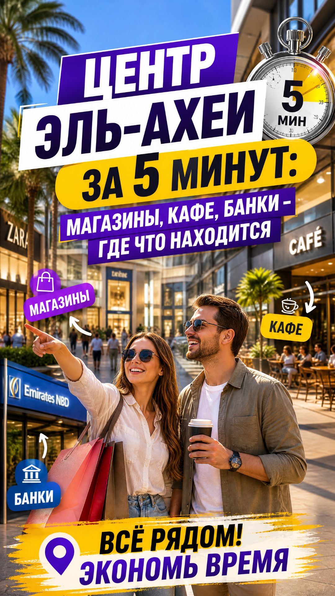 По району без стресса: показываем центр Эль‑Ахеи и все важные точки