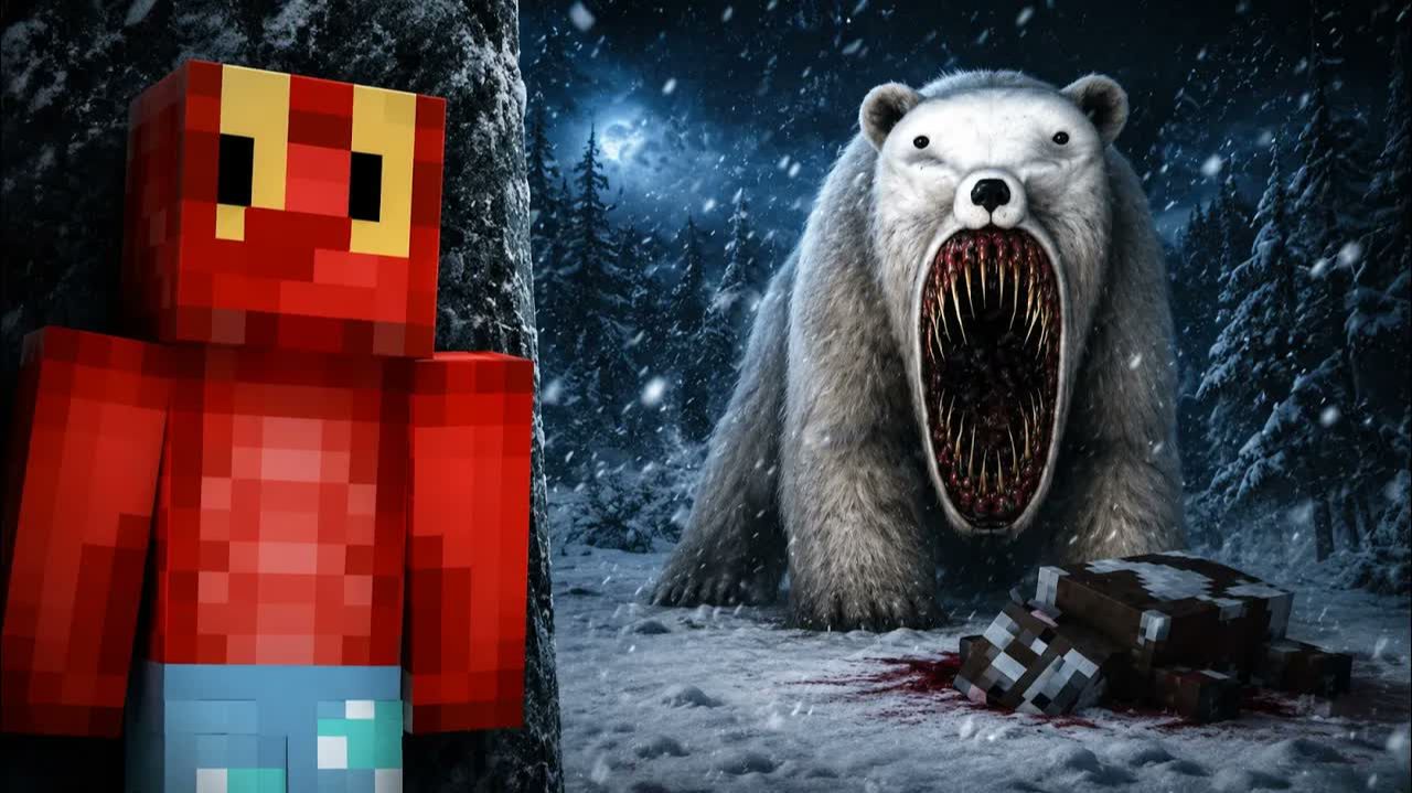 Выжить 3 дня против ЭТОГО медведя 😱🐻