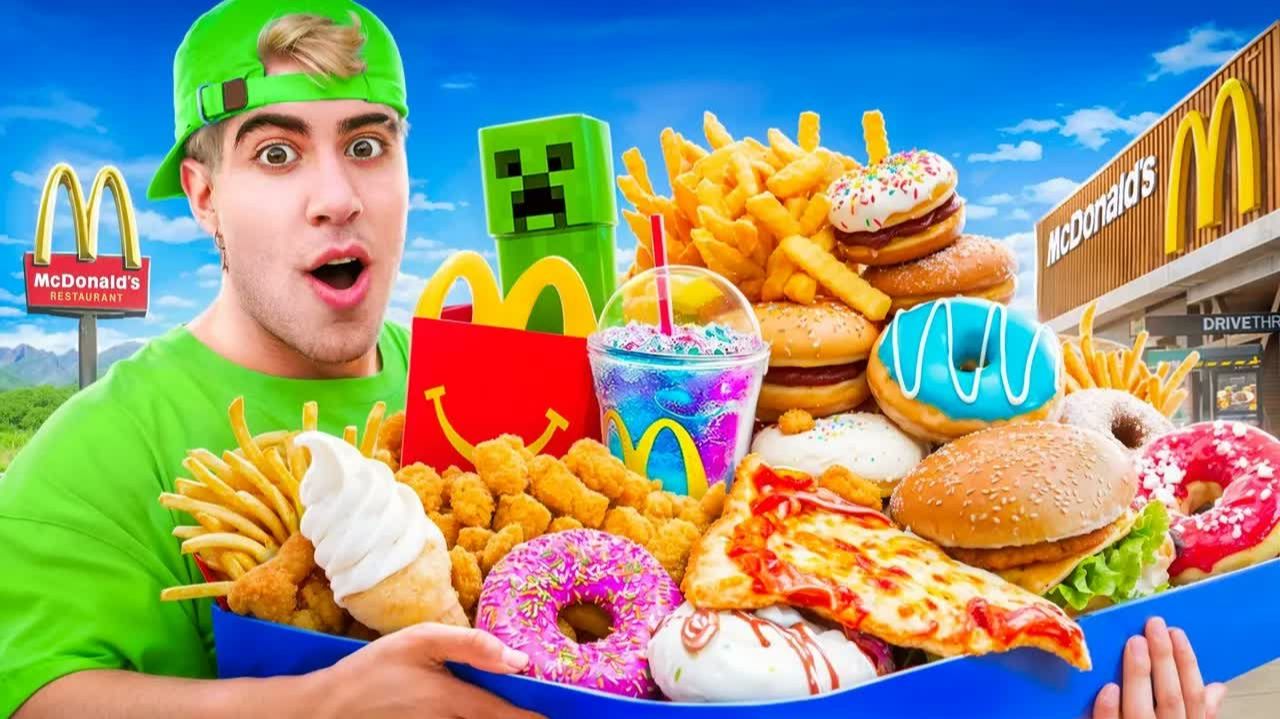 24 ЧАСА ЕДИМ ФАСТФУД!!