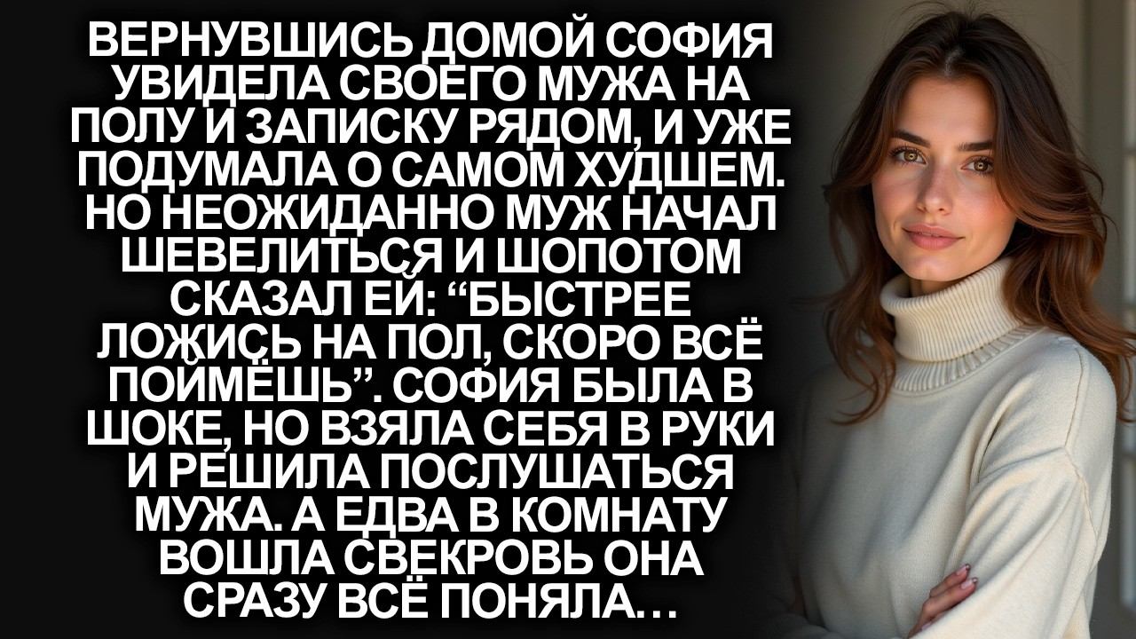 Муж сказал жене быстро ложись на пол а через 5 минут вошла свекровь и жена потеряла дар речи