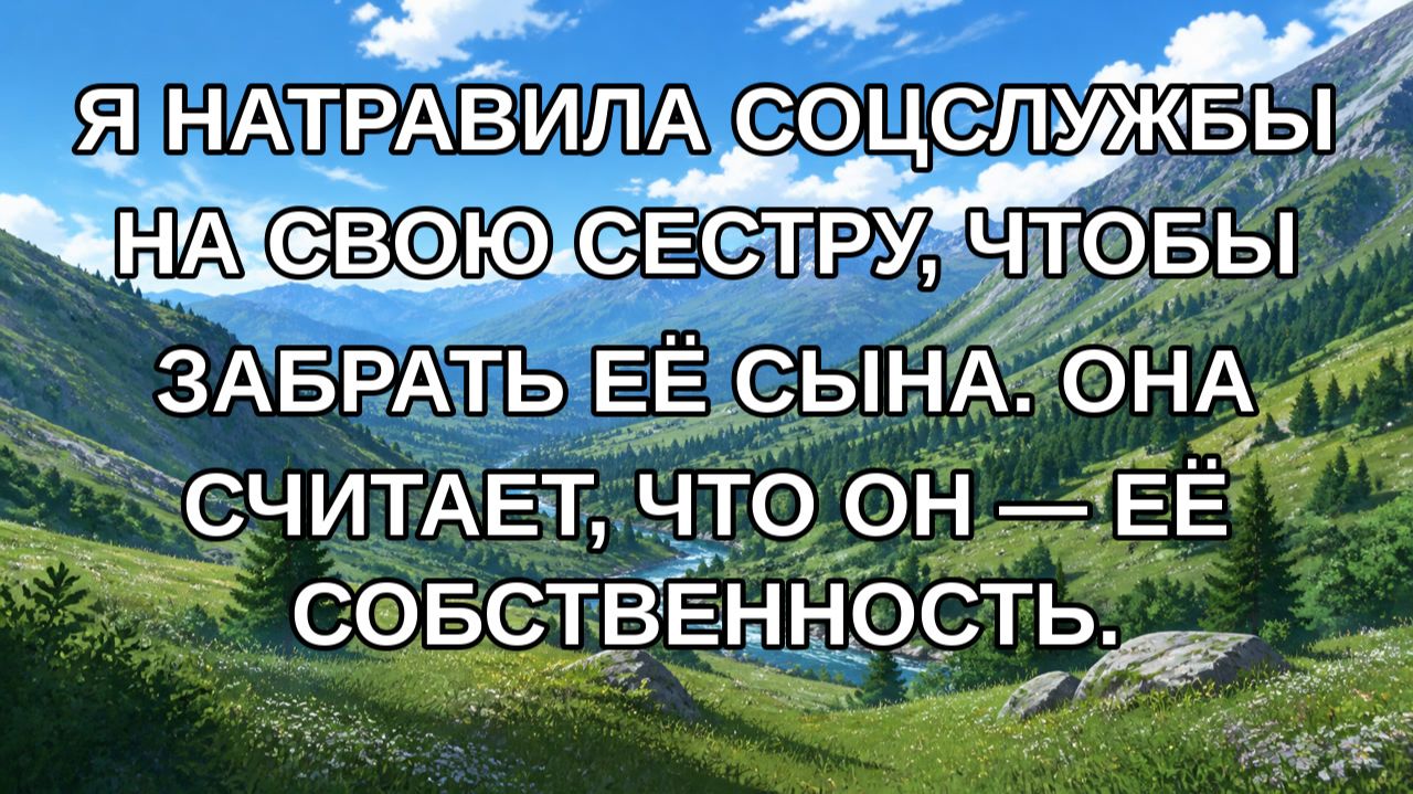 Я натравила соцслужбы на свою сестру, чтобы забрать её сына. Она считает, что он — её собственност