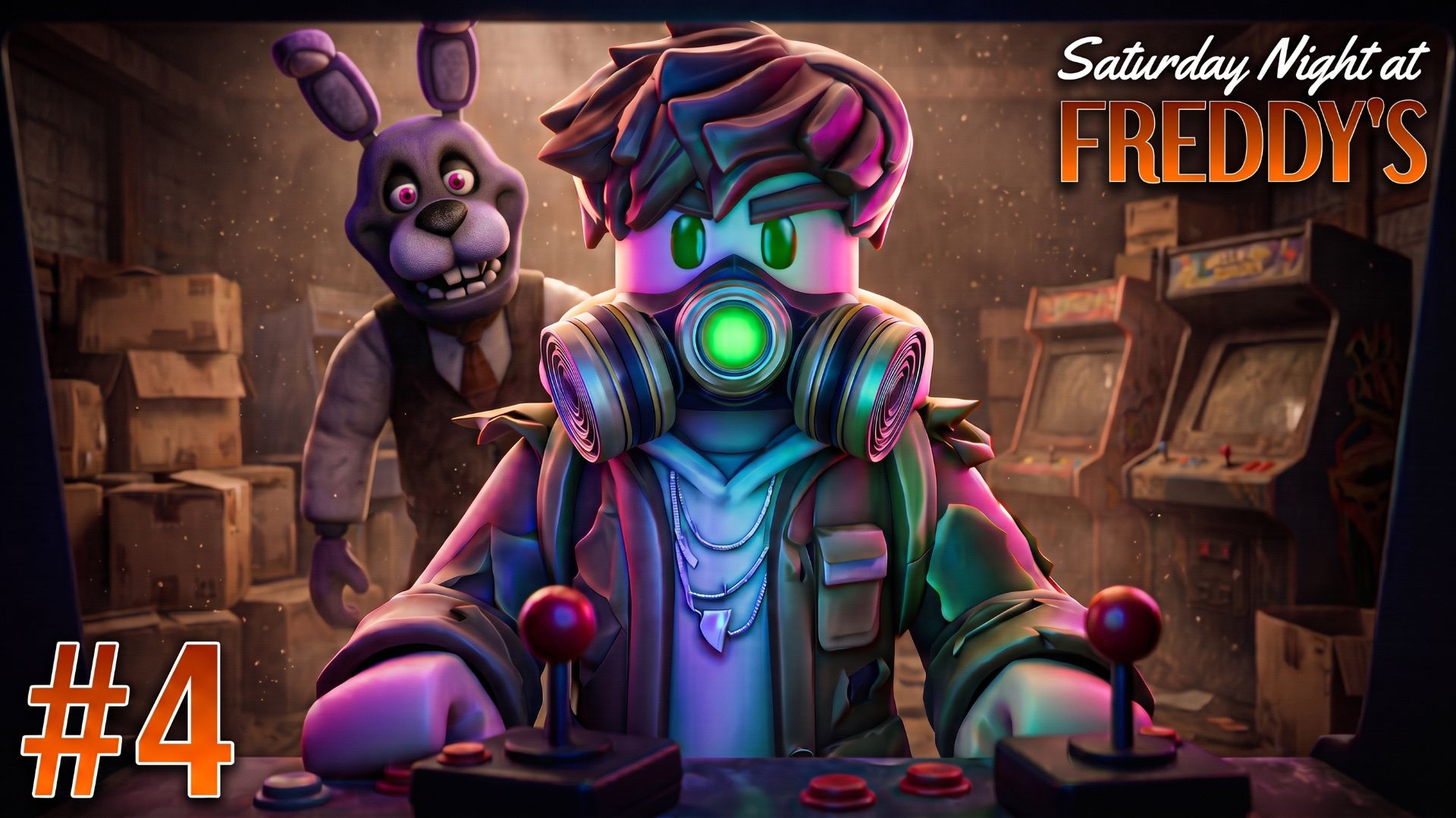 Прошёл сложный уровень против Бонни и Фредди во  FNAF Saturday Night At  Freddys.