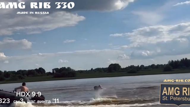 Покатушки с ватрушкой на лодке АМГ Риб 300 &. HDX