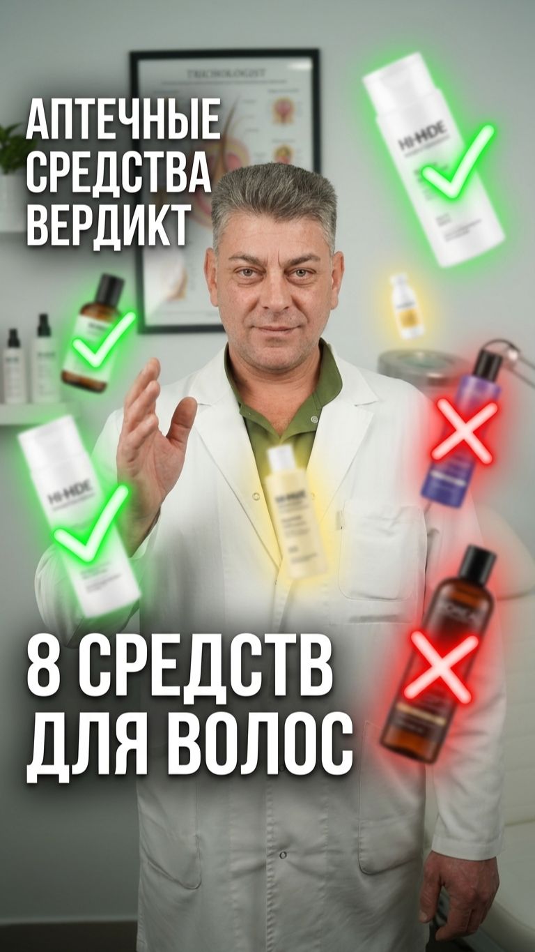 💊 Аптечные средства для волос — вердикт трихолога