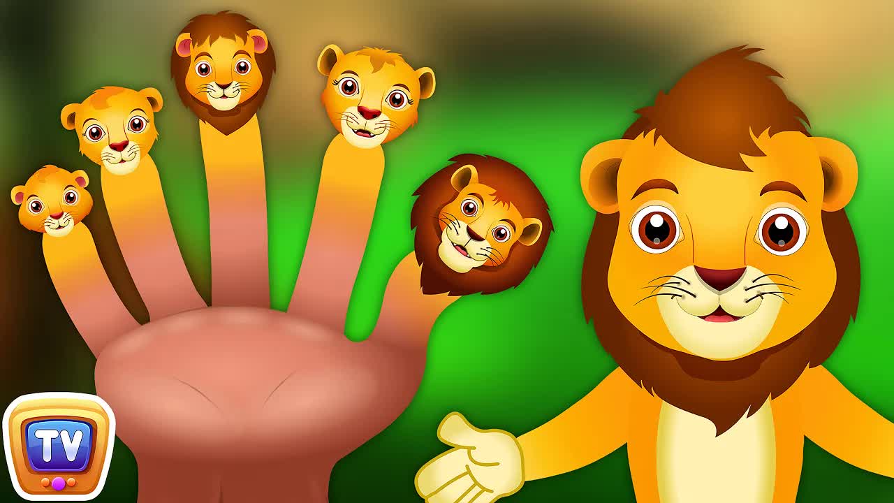 Львиная Семейка Пальчиков | Песни про Животных Семейка Пальчиков ChuChu TV и Детские Стишки