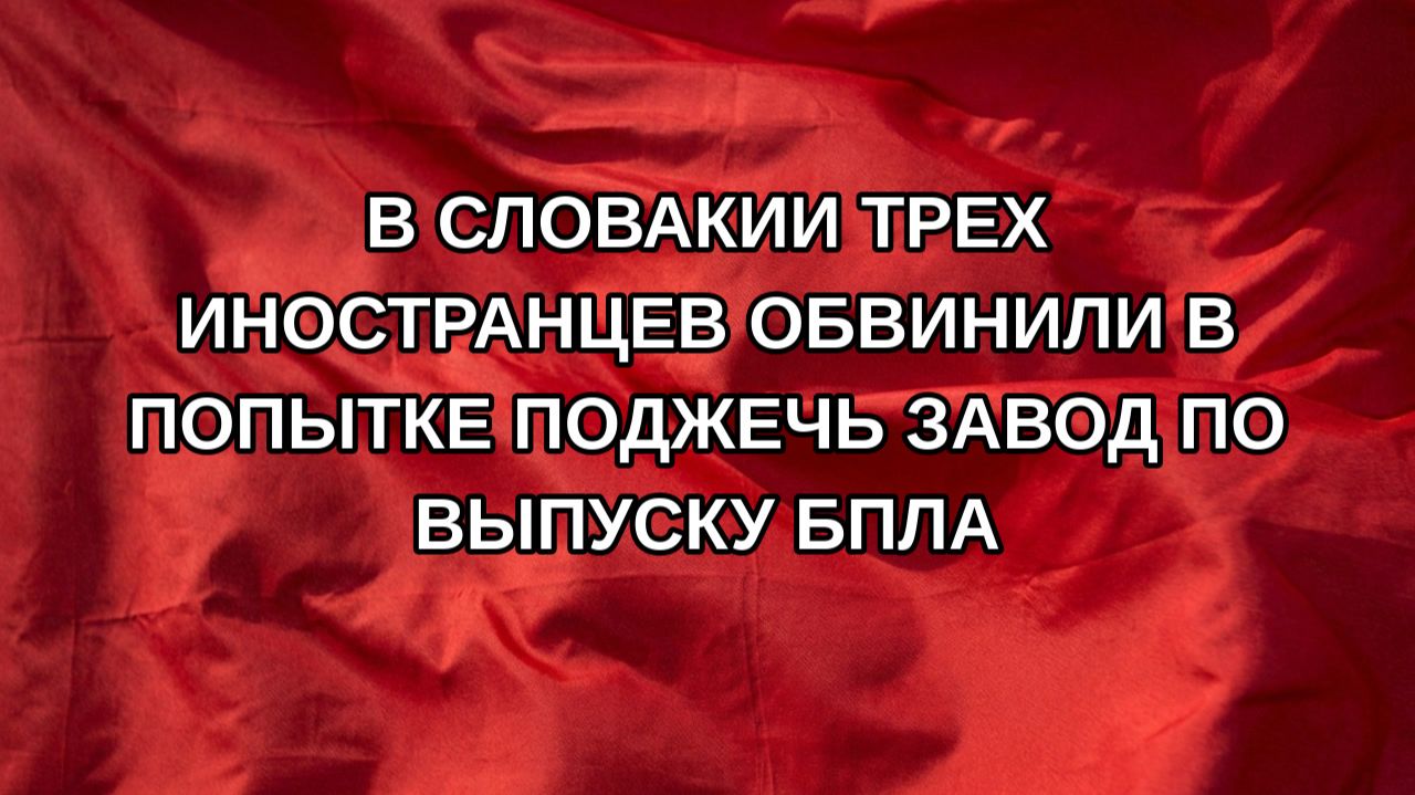 В Словакии трех иностранцев обвинили в попытке поджечь завод по выпуску БПЛА