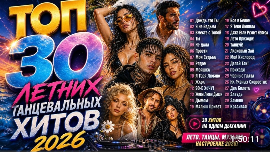 ТОП 30 ЛЕТНИХ ТАНЦЕВАЛЬНЫХ ХИТОВ 2026  Лучший Русский Сборник Клипов