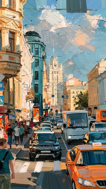 Ритм улицы (картина #1262) / Арт-студия Нормова