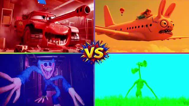 СИРЕНОГОЛОВЫЙ 🆚 ХАГГИ ВУГГИ 🆚 МОЛНИЯ МАККУИН 🆚 ПИНКИ — КТО СИЛЬНЕЕ МУЛЬТИК МЕМЫ 😂