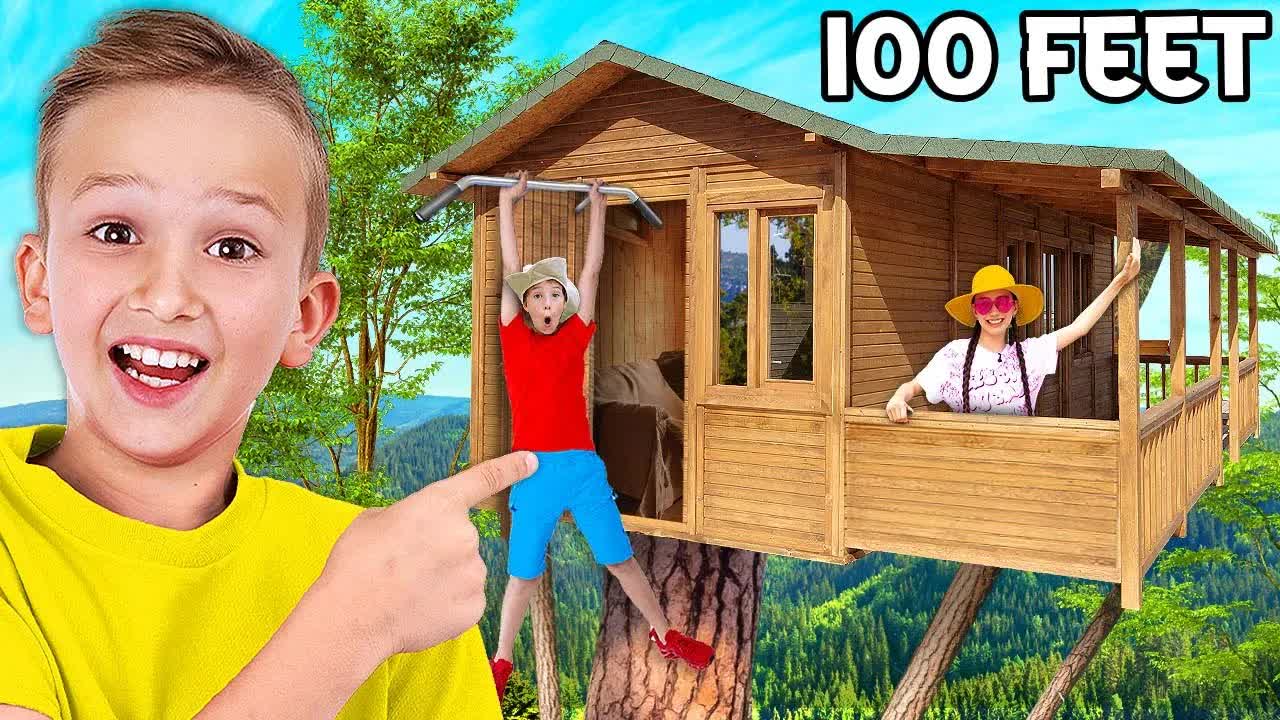 24 ЧАСА в ГИГАНТСКОМ доме на дереве!