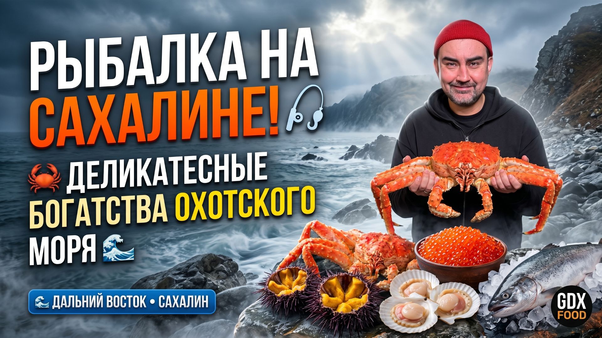 РЫБАЛКА НА САХАЛИНЕ! Устрицы из моря, КРЕВЕТКИ, ТРУБАЧ и СОБАКА | Охотское море