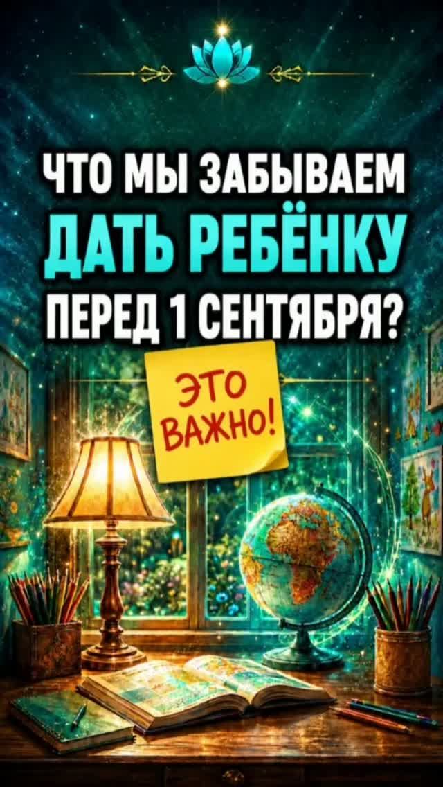 ЧТО ВАЖНОЕ МЫ ЗАБЫВАЕМ ДАТЬ РЕБЁНКУ ПЕРЕД 1 СЕНТЯБРЯ?