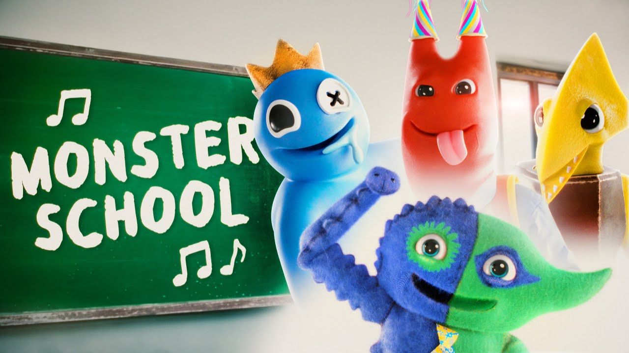 Monster School 🎵 - The Rainbow Friends X Garten Of Banban (официальная песня)