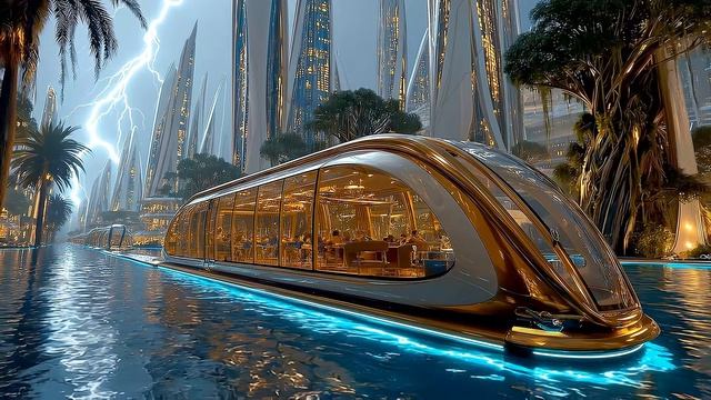 The Future Of Humanity  Ocean Civilization 2200  Peaceful Sci-Fi Ambience