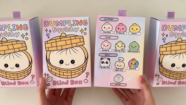 [🥟paper Diy🥟] MYSTERY DUMPLING DIY BLIND BOX Unboxing! | Asmr