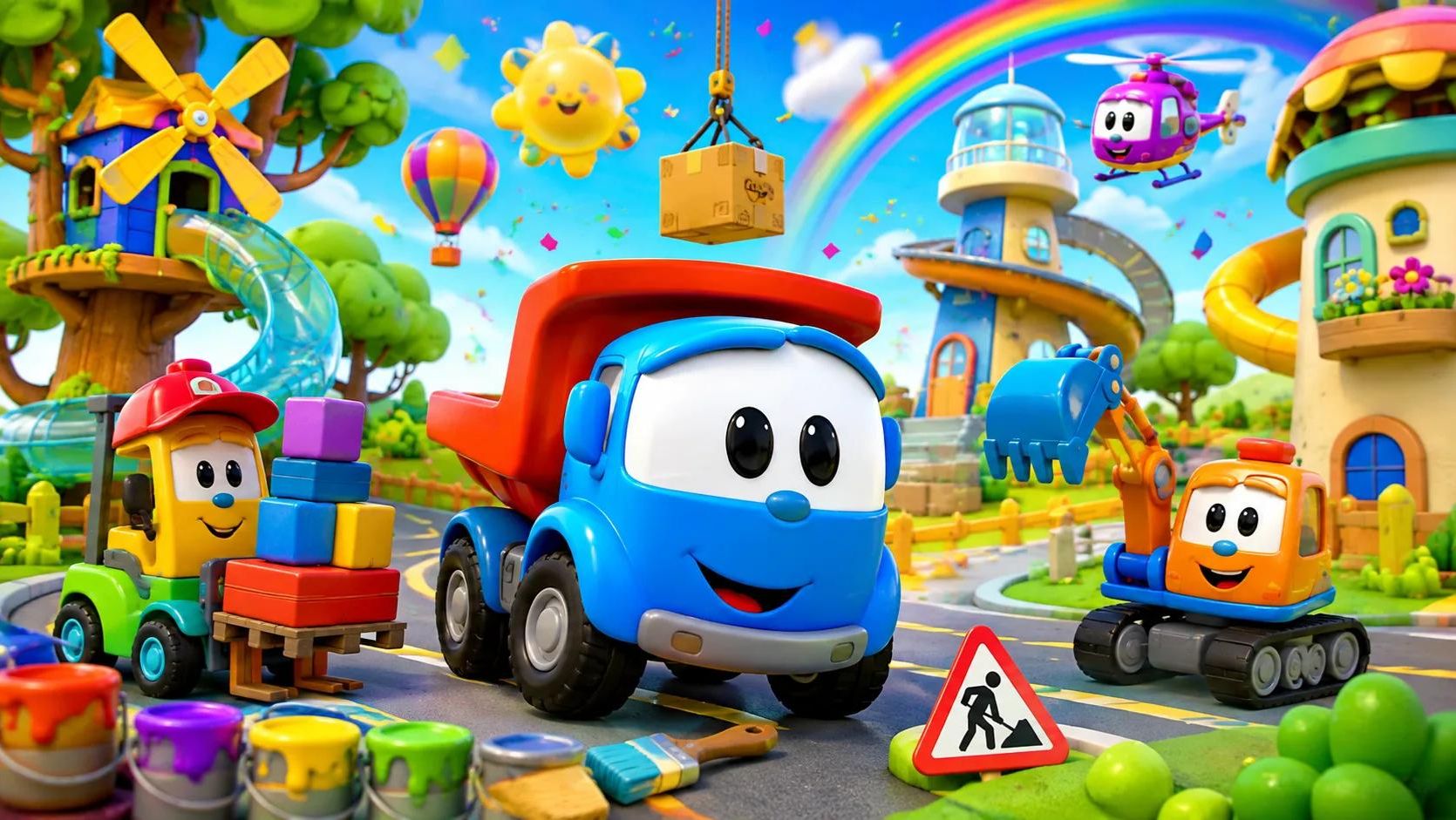 Лева грузовик | игры | мультики | для детей #длядетей #игры #мультфильмы.