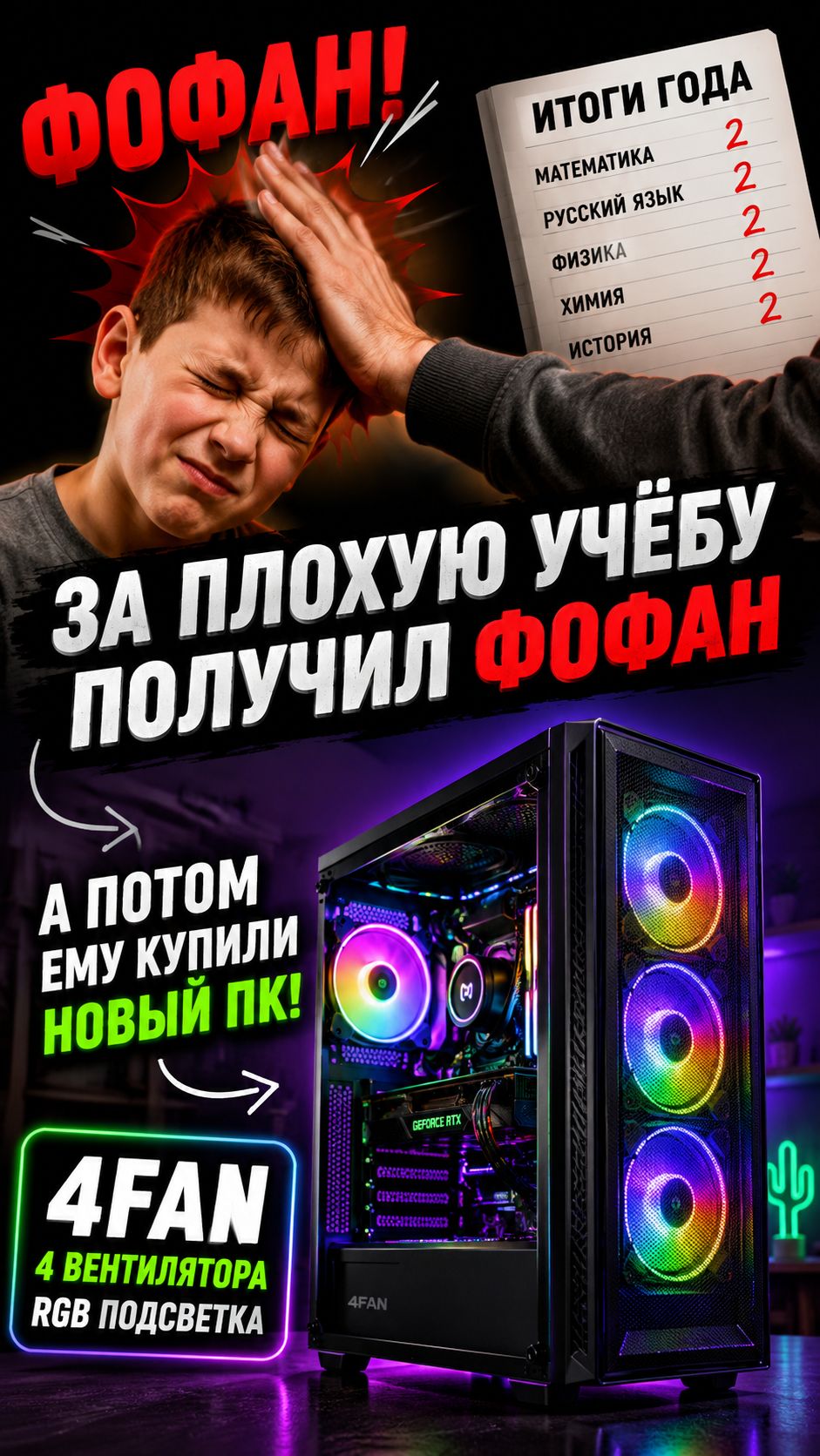 ФОФАН за двойки  Лучший подарок за хорошую учёбу