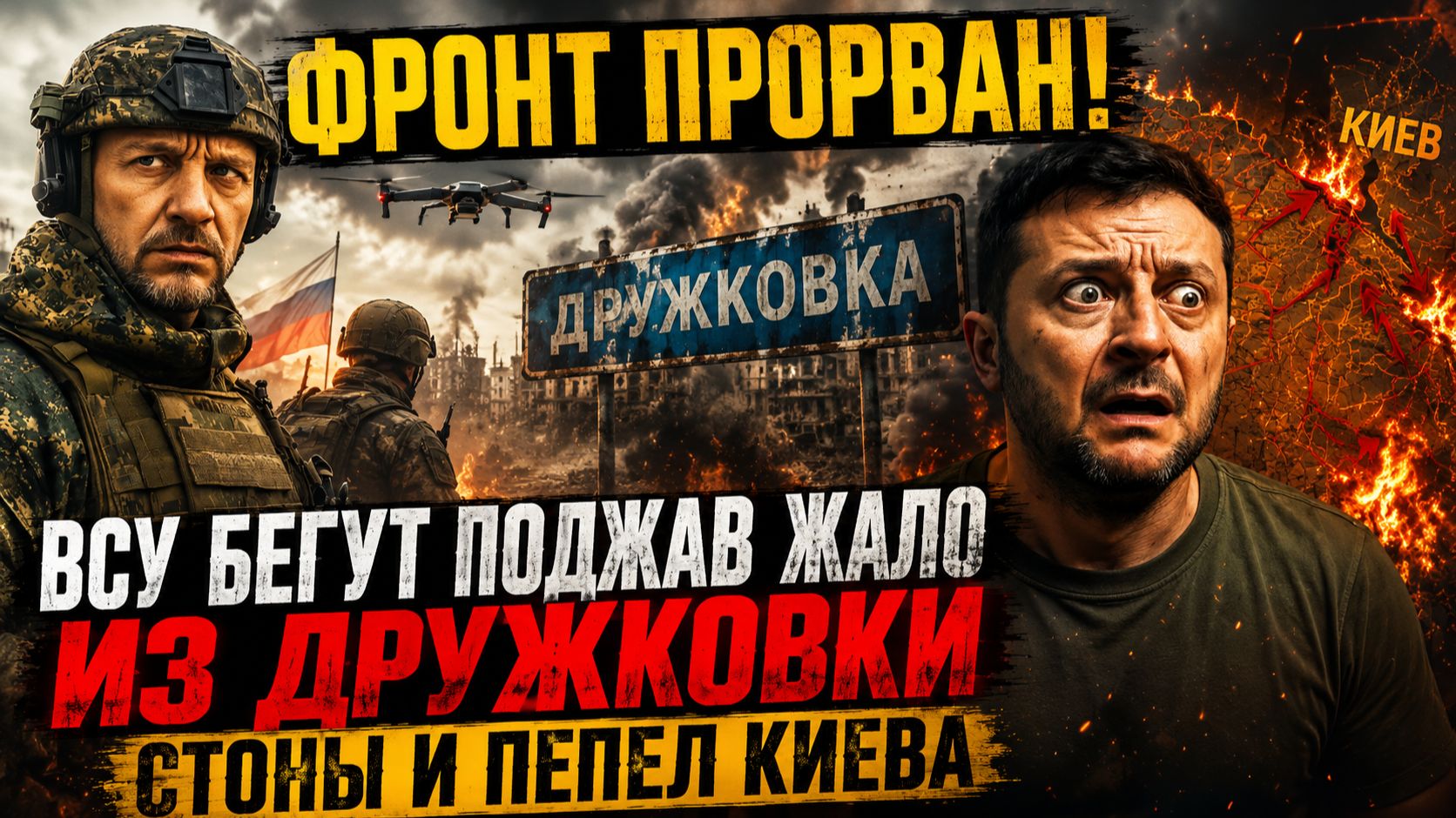 ФРОНТ ПРОРВАН! ВСУ БЕГУТ ПОДЖАВ ЖАЛО ИЗ ДРУЖКОВКИ СТОНЫ И ПЕПЕЛ  КИЕВА