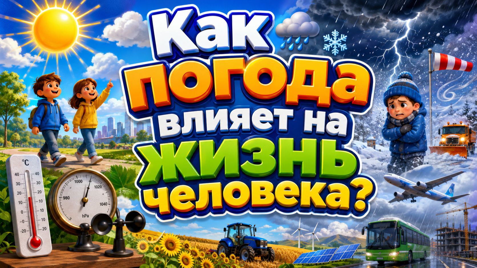 Как погода влияет на жизнь человека? Познание мира, 2 класс