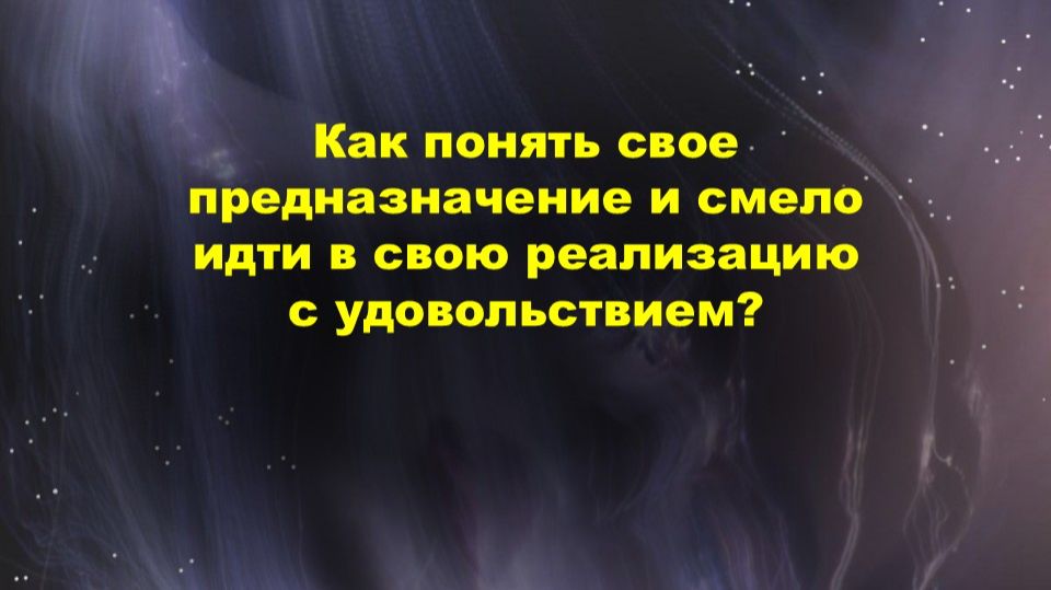 Как понять свое предназначение и смело идти с свою реализацию с удовольствием?