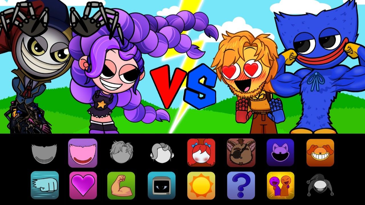 Poppy PlayTime 5 Sprunki Mod Battles — Прототип и Лили против Игрока и Хагги Вугги