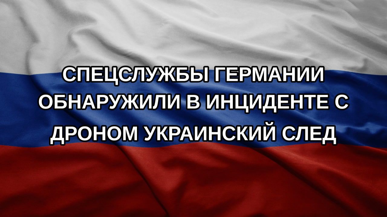 Спецслужбы Германии обнаружили в инциденте с дроном украинский след