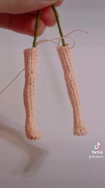 Now There’s 2 Legs . #crochet #doll #tutorial #amigurumi #вязанаякукла #куклакрючком