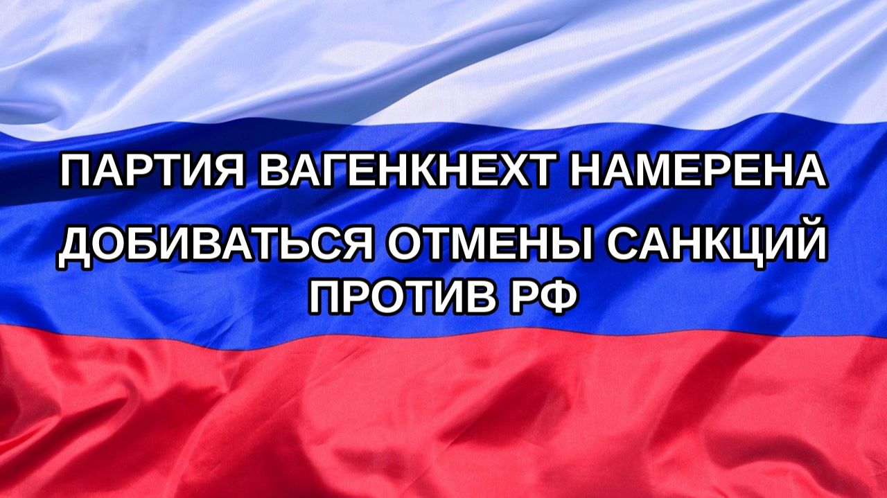 |Н. РФ| Партия Вагенкнехт намерена добиваться отмены санкций против РФ