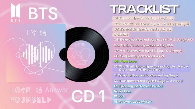 [FULL ALBUM]  BTS（방탄소년단） Love Yourself 結 Answer CD 1  PLAYLIST_1080p
