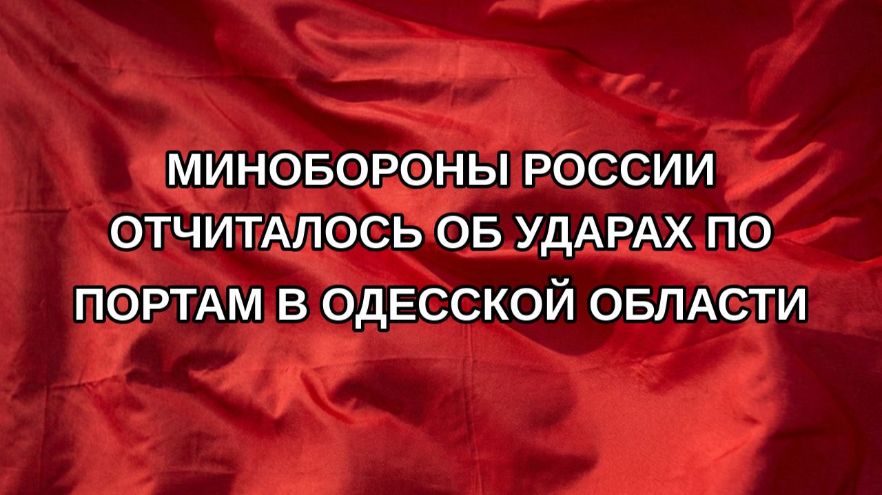 Минобороны России отчиталось об ударах по портам в Одесской области