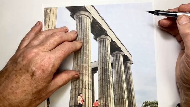 Рисование дорических колонн и перспективы стало проще простого