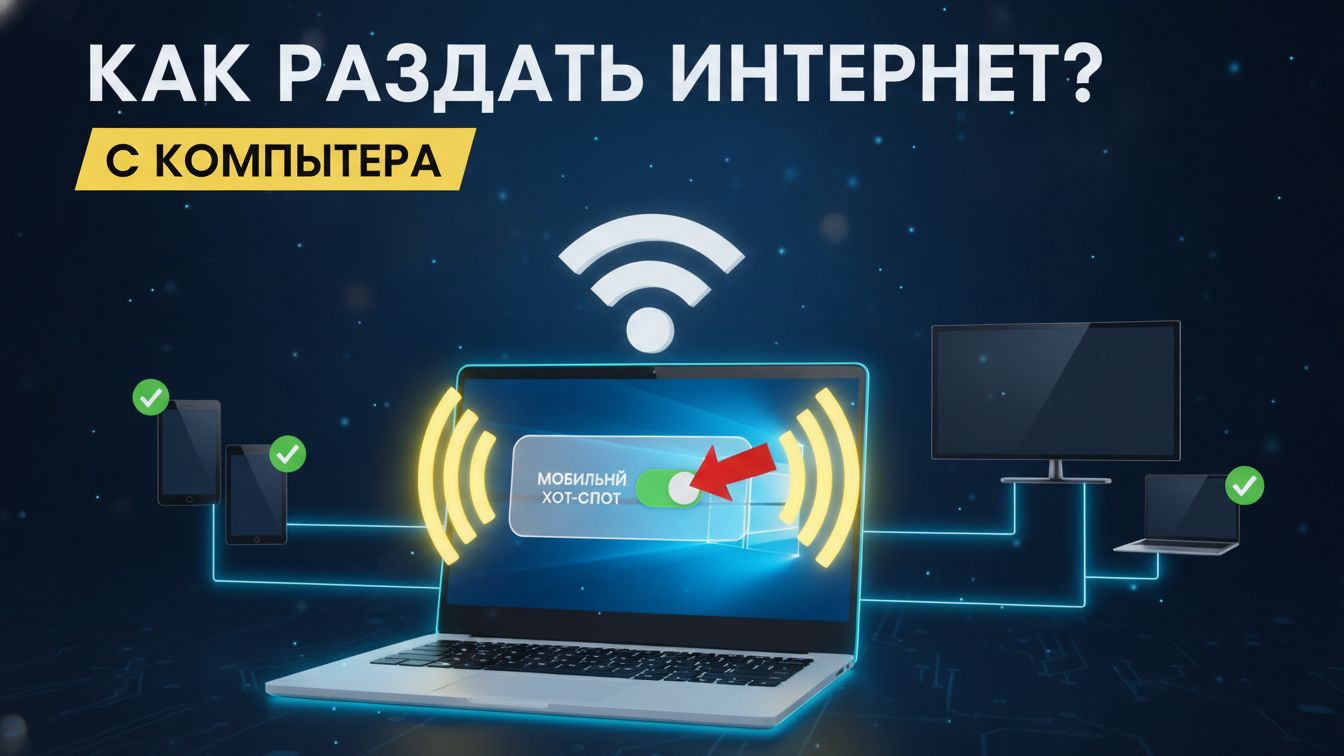 Как раздать интернет с компьютера на телефон или ТВ | Windows 10/11 — (Wi-Fi, USB, Bluetooth)