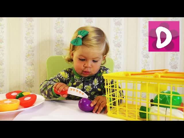 ✿ Готовим Салат Игрушечные Овощи и Фрукты Learn Names Of Fruits And Vegetables