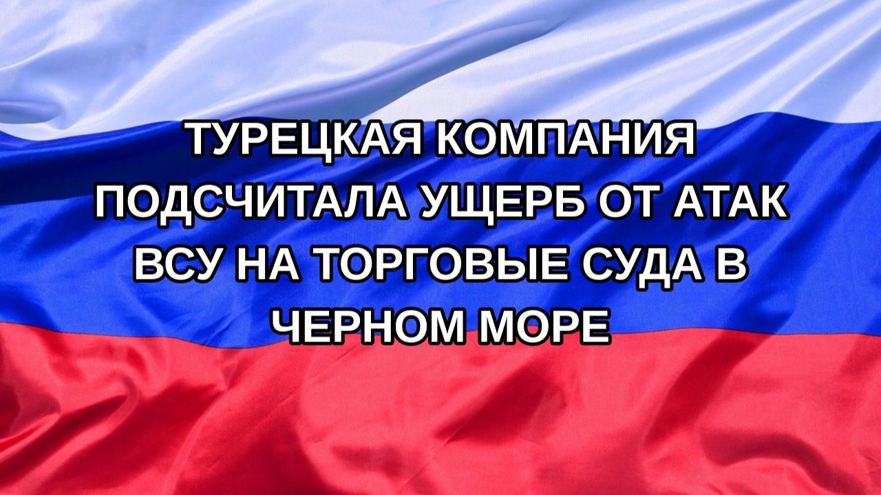 |Н. РФ| Турецкая компания подсчитала ущерб от атак ВСУ на торговые суда в Черном море