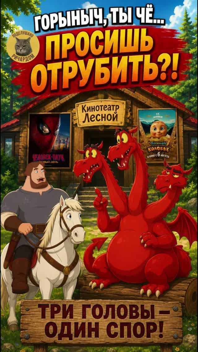 Три богатыря: Илья не поверил своим ушам, когда Змей попросил об этом...😱🐉