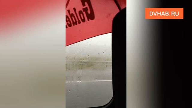 Ехать с раскрытыми зонтами вынуждены пассажиры в пригородном автобусе