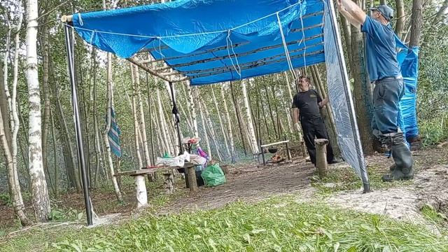 24.08.2026. Осень близко! К сезону закаливания соорудили с Мишей новый каркас!