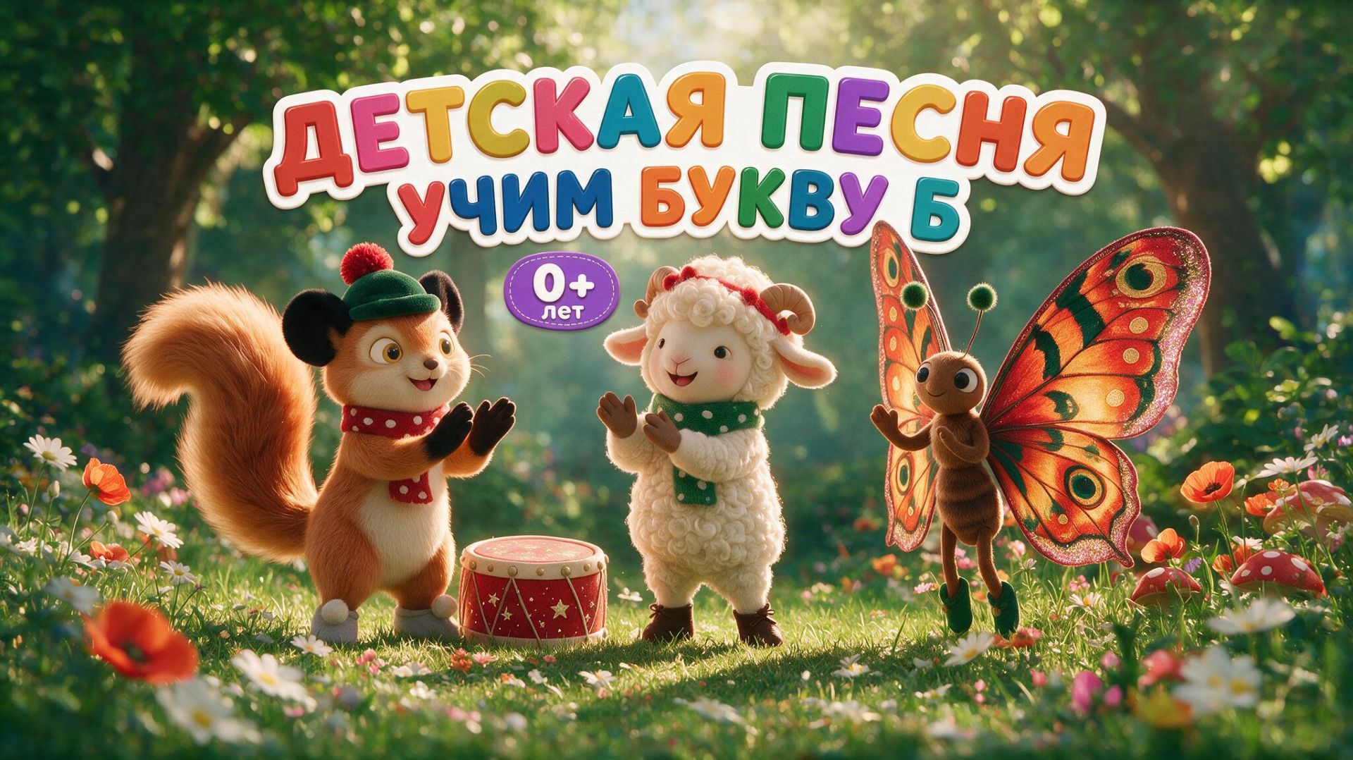 УЧИМ БУКВУ Б  Детские песенки  Детские песенки для малышей