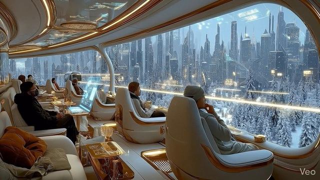 Life in 3025 The Golden Ice City of the Future