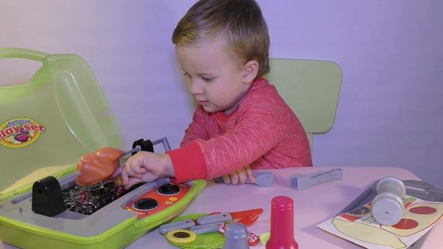 ★ Игрушечный Барбекю. Распаковка. Готовим Курицу на гриле. Toy Barbecue Grill Play Cooking BBQ