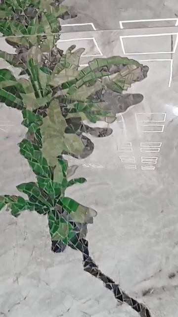 Инкрустация мозаики в керамогранит