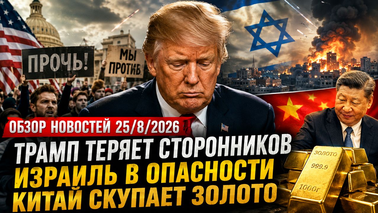 ОБЗОР НОВОСТЕЙ 2582026 ТРАМП ТЕРЯЕТ СТОРОННИКОВ, ИЗРАИЛЬ В ОПАСНОСТИ, КИТАЙ СКУПАЕТ ЗОЛОТО