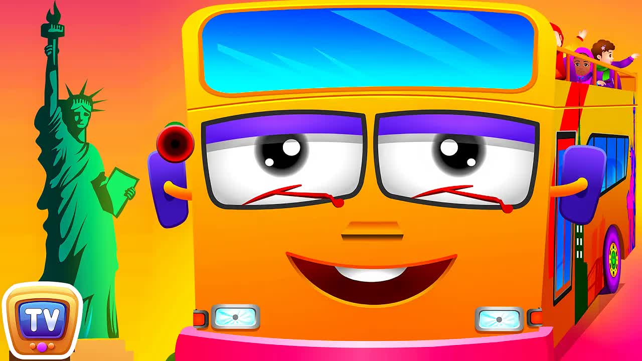 Колёса автобуса | Нью-Йорк | Популярный детский стишок от ChuChu TV