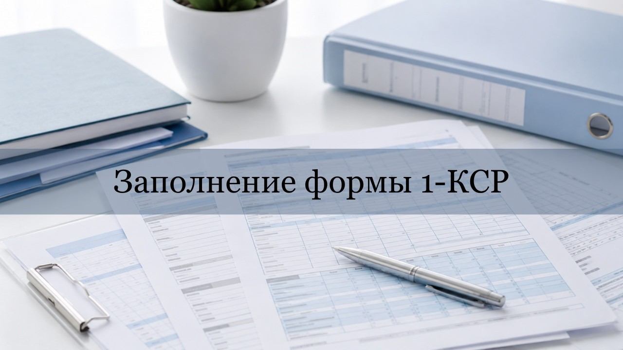 Заполнение формы 1 КСР