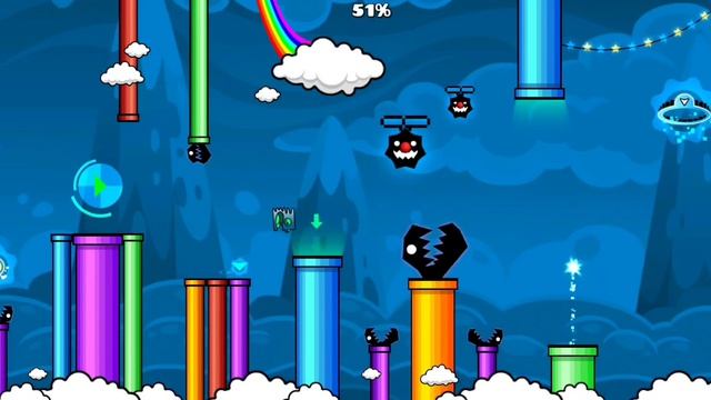 Прошёл уровень ClownParty в Geometry dash!