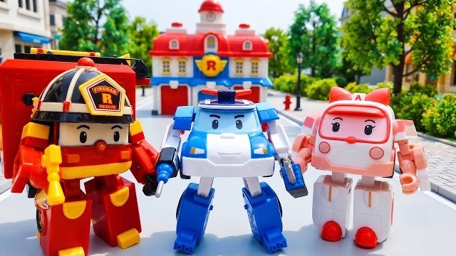 Robocar Poli Rescue Team In Action! Transforming Headquarters Adventure