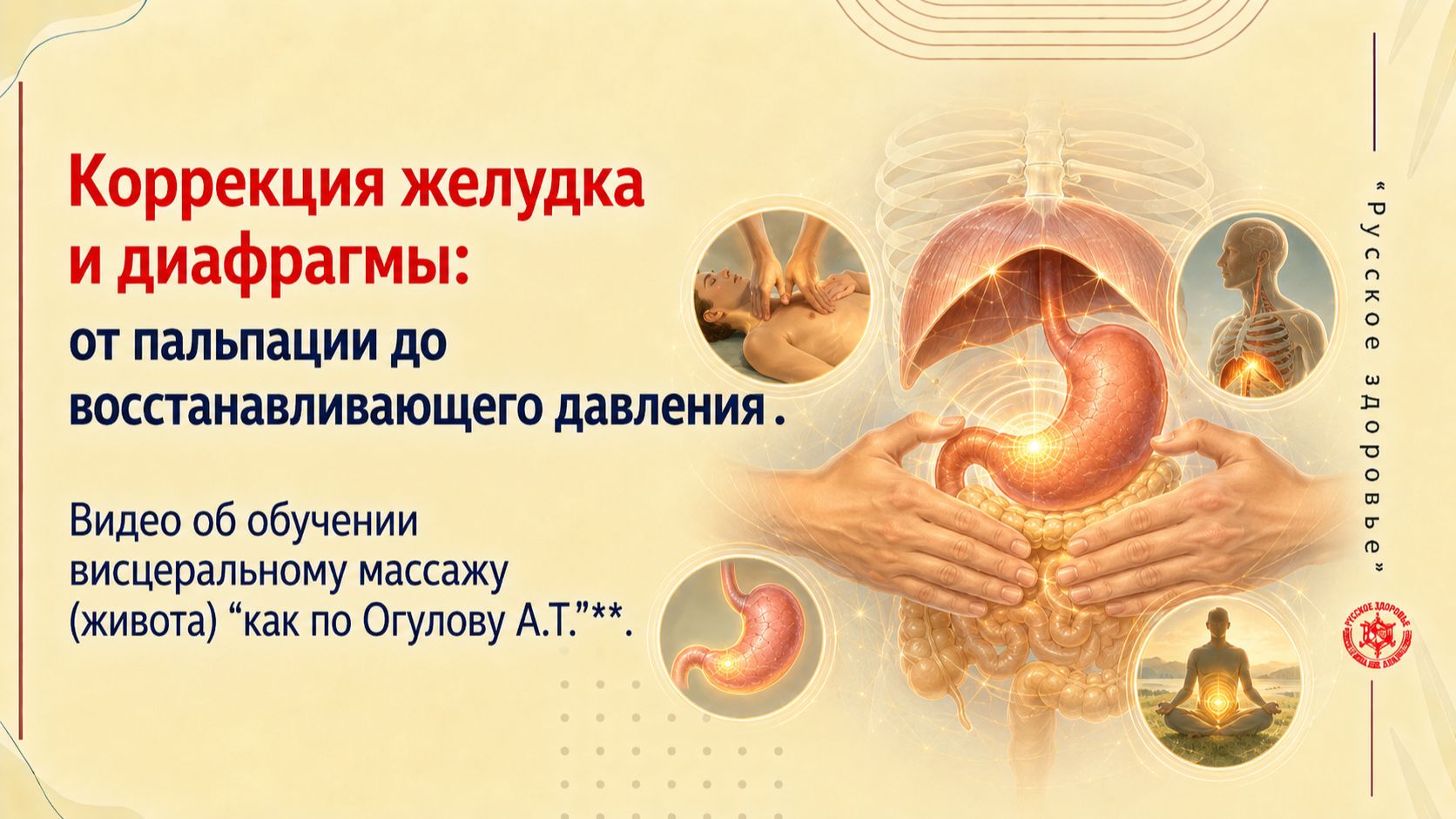 Коррекция желудка и диафрагмы: от пальпации до восстанавливающего давления . Видео об обучении