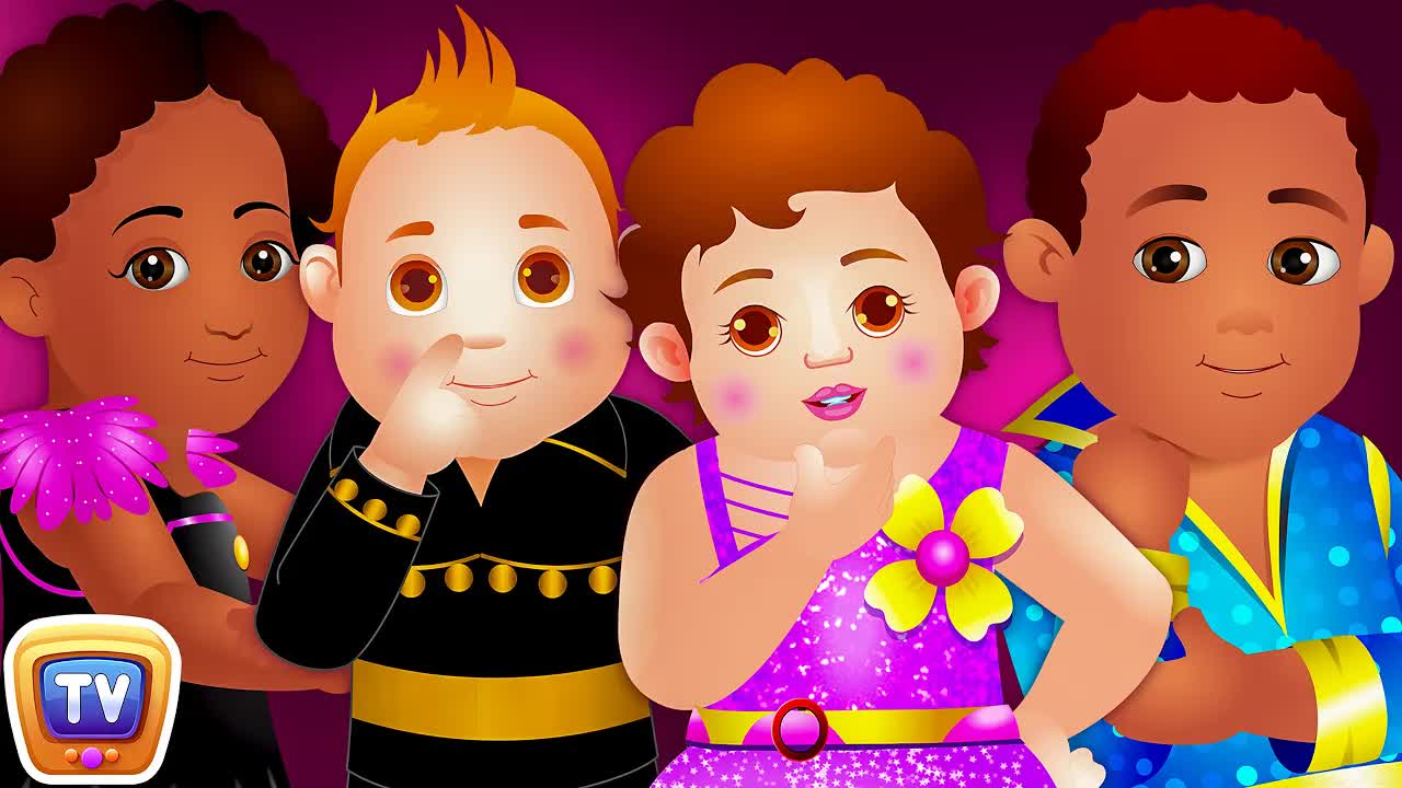 Пять маленьких пальчиков | Песня о частях тела | Популярные песни с движениями и детские стишки от C