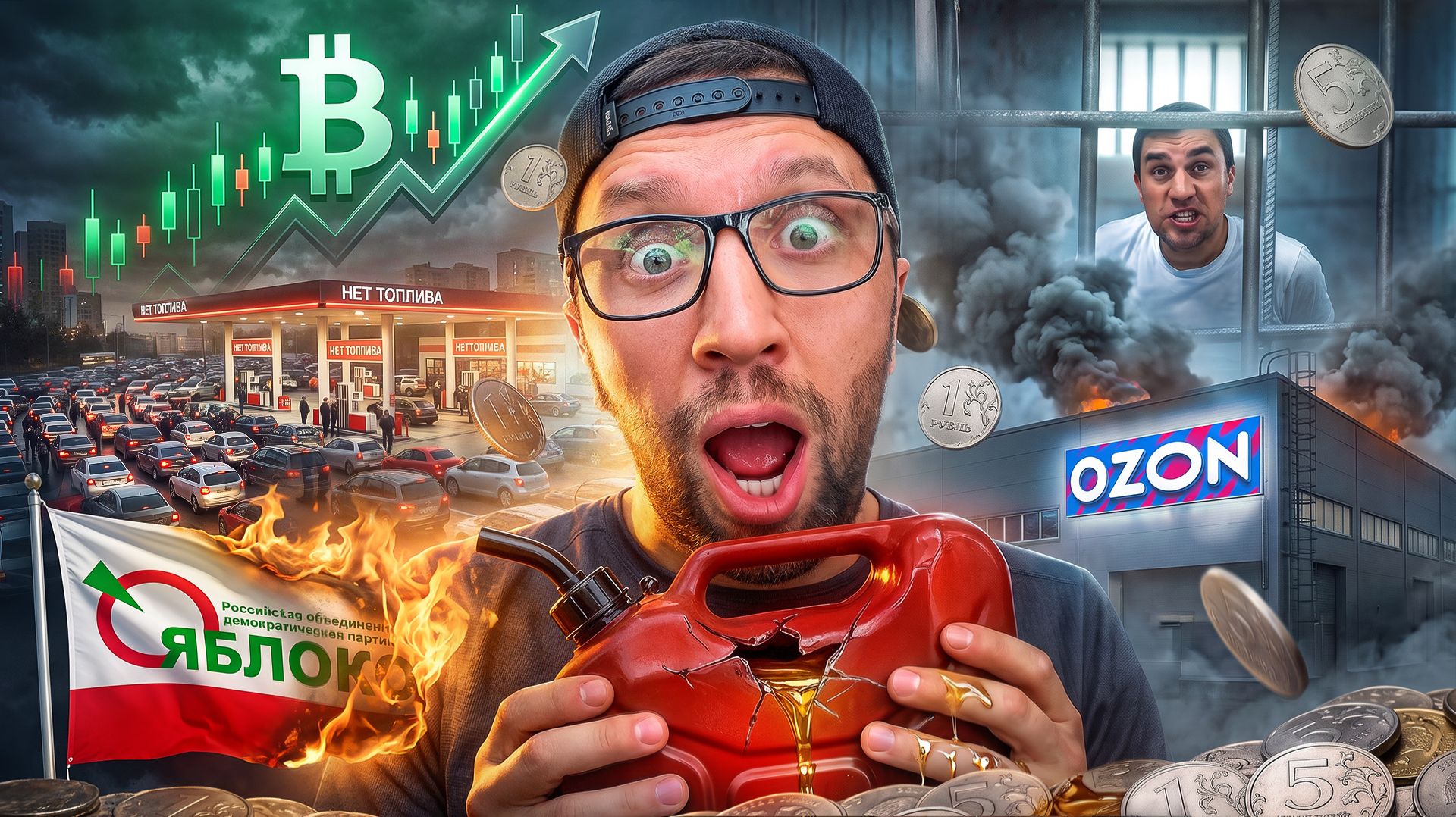 ЧТО С ТОПЛИВОМ?! Рост BTC Удары по складам Ozon и Выборы в Госдуму